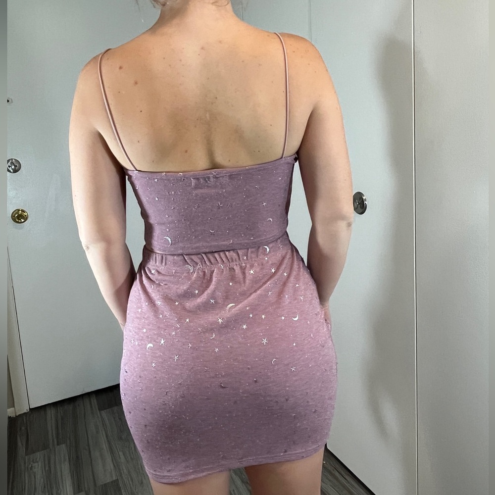 Sparkle celestial mini skirt set